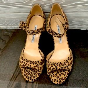 Manolo Blahnik Leopard Print Heels